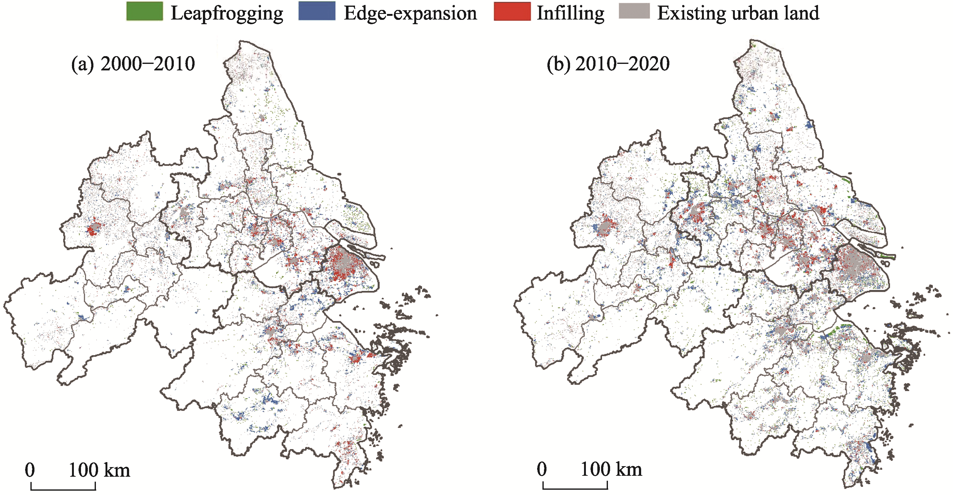 Dynamic changes in urban land spatial inequality under the core