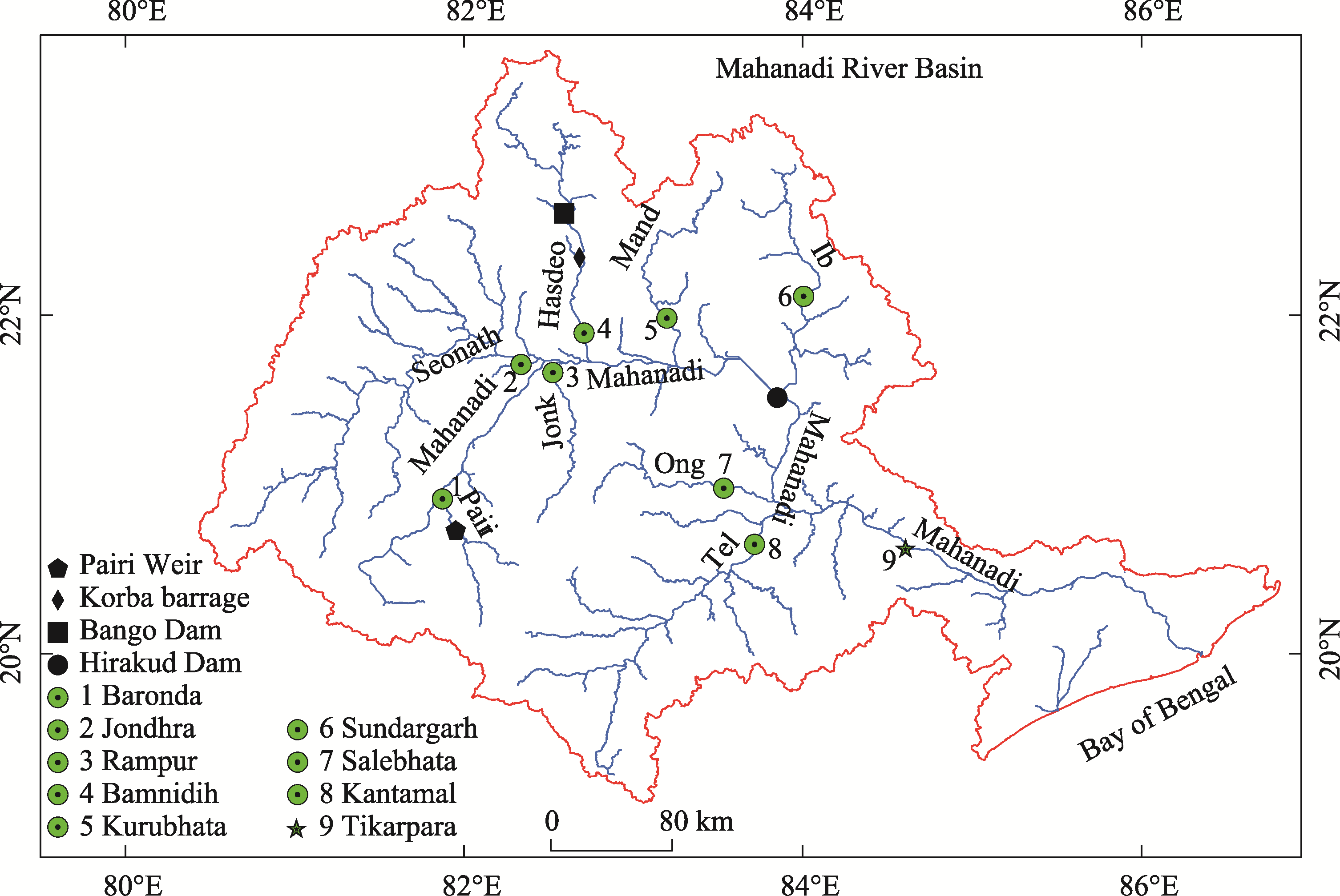 Mahanadi River Map mahanadi-river-map